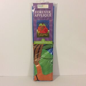 Rain Or Shine Porch Flag 28x40 Forever Applique Autumn Welcome Pumpkin NWT
